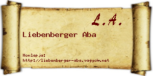 Liebenberger Aba névjegykártya
